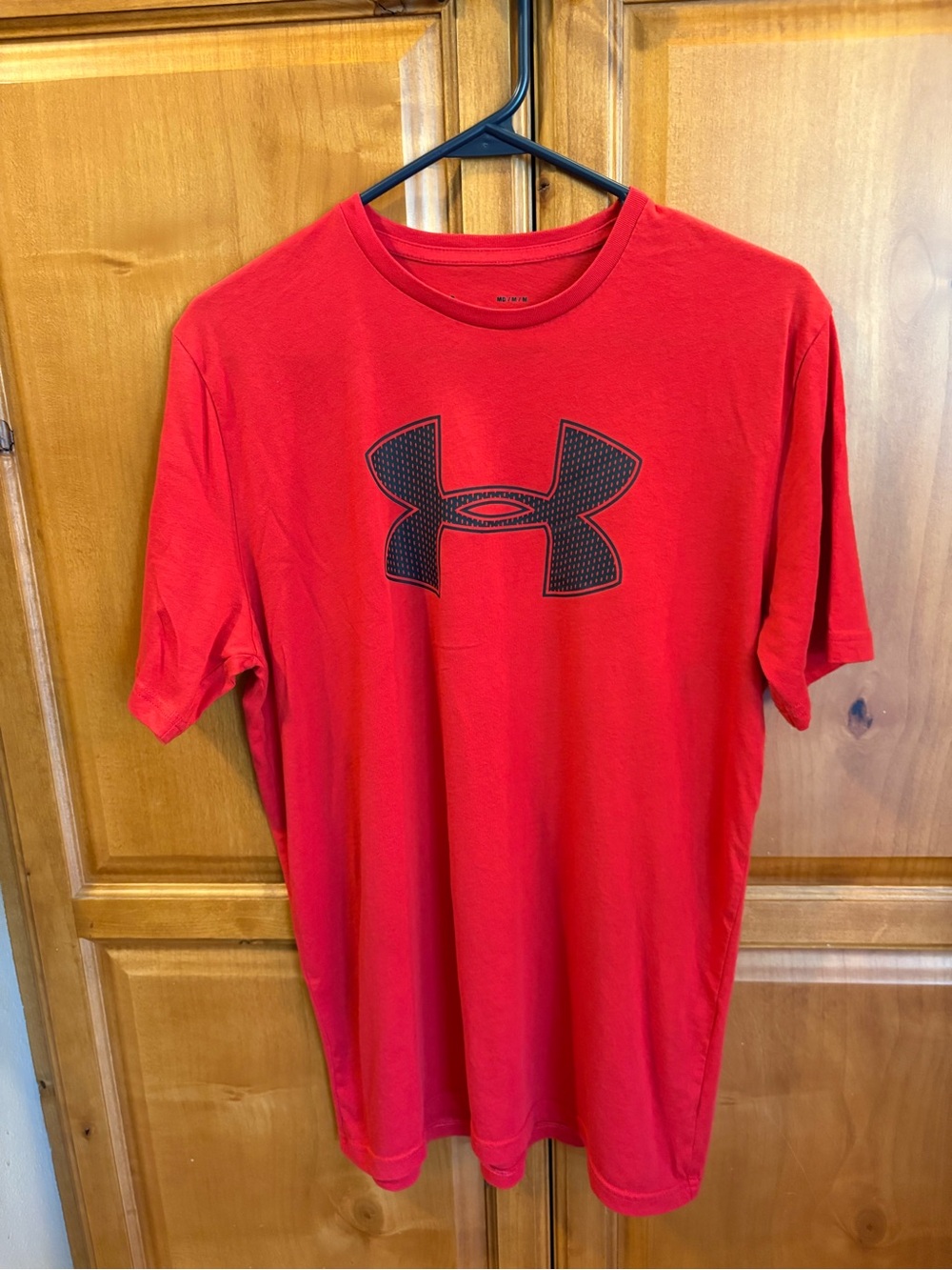 Under Armour Red Short Sleeve Crew Neck Logo Tee